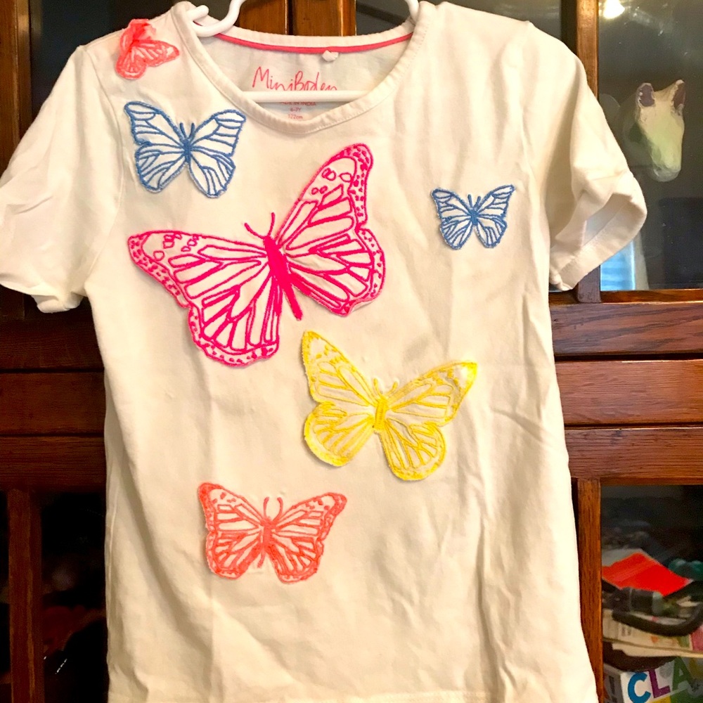 Mini Boden girls shirt, 100% cotton